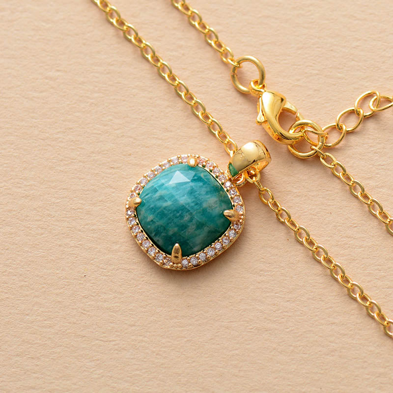 Collier "Divinité" en amazonite