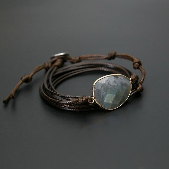 Bracelet "Clairvoyance" en Labradorite